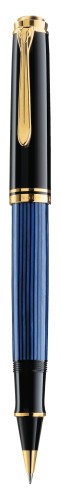 Pelikan Tintenroller Souverän® R400 24-Karat vergoldete Zierelemente Schwarz-Blau