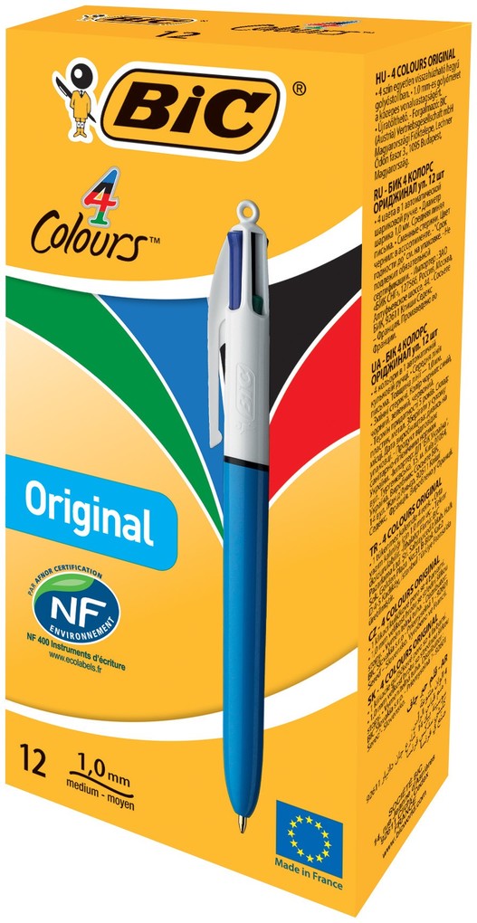 BIC Kugelschreiber 4 Colours Original 0.4mm 12er Set