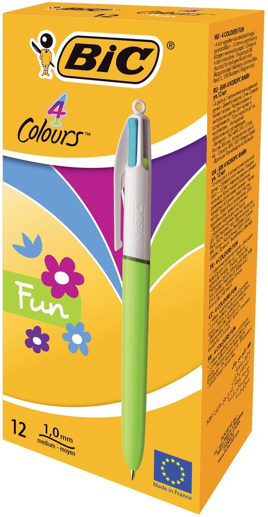 BIC Kugelschreiber 4 Colours Fashion 0.4mm 12er Set