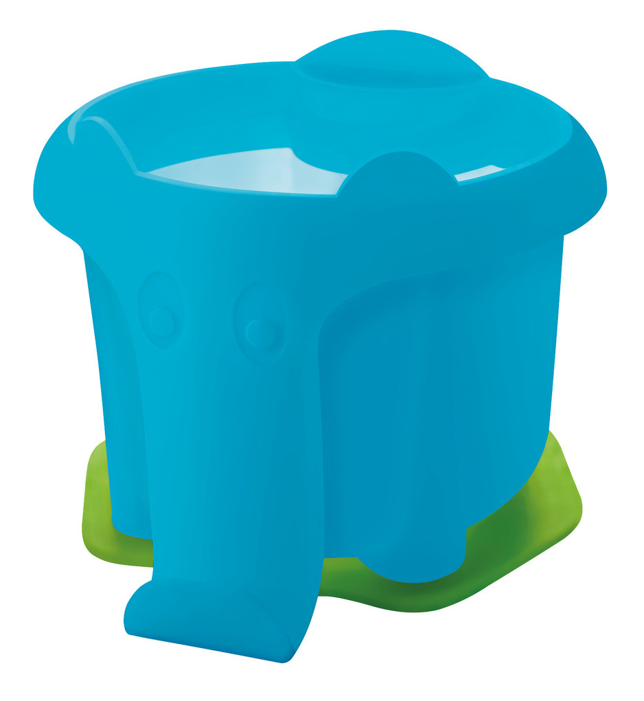 Pelikan Wasserbox Elefant mit Pinselhalter und Wasserkammer Wasserbecher blau