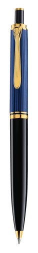 Pelikan Kugelschreiber Souverän® K405 24-Karat vergoldete Zierelemente Druckmechanik Schwarz-Blau