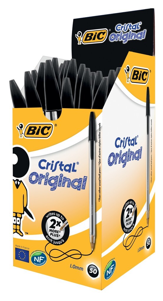 BIC Kugelschreiber Cristal Original Medium 0.4mm schwarz 50er Set