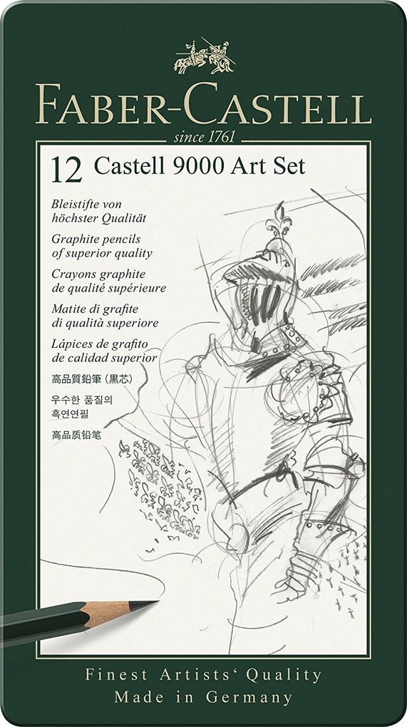 FABER-CASTELL Bleistift CASTELL 9000, 12er Art Set