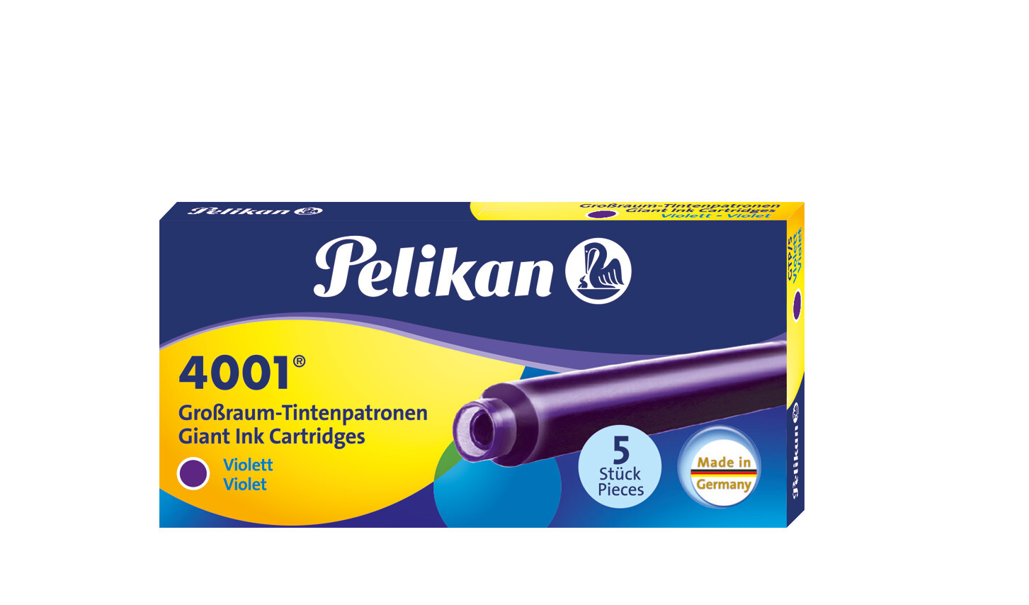 Pelikan Tintenpatronen 4001® Set mit 5 Großraum-Patronen Violett