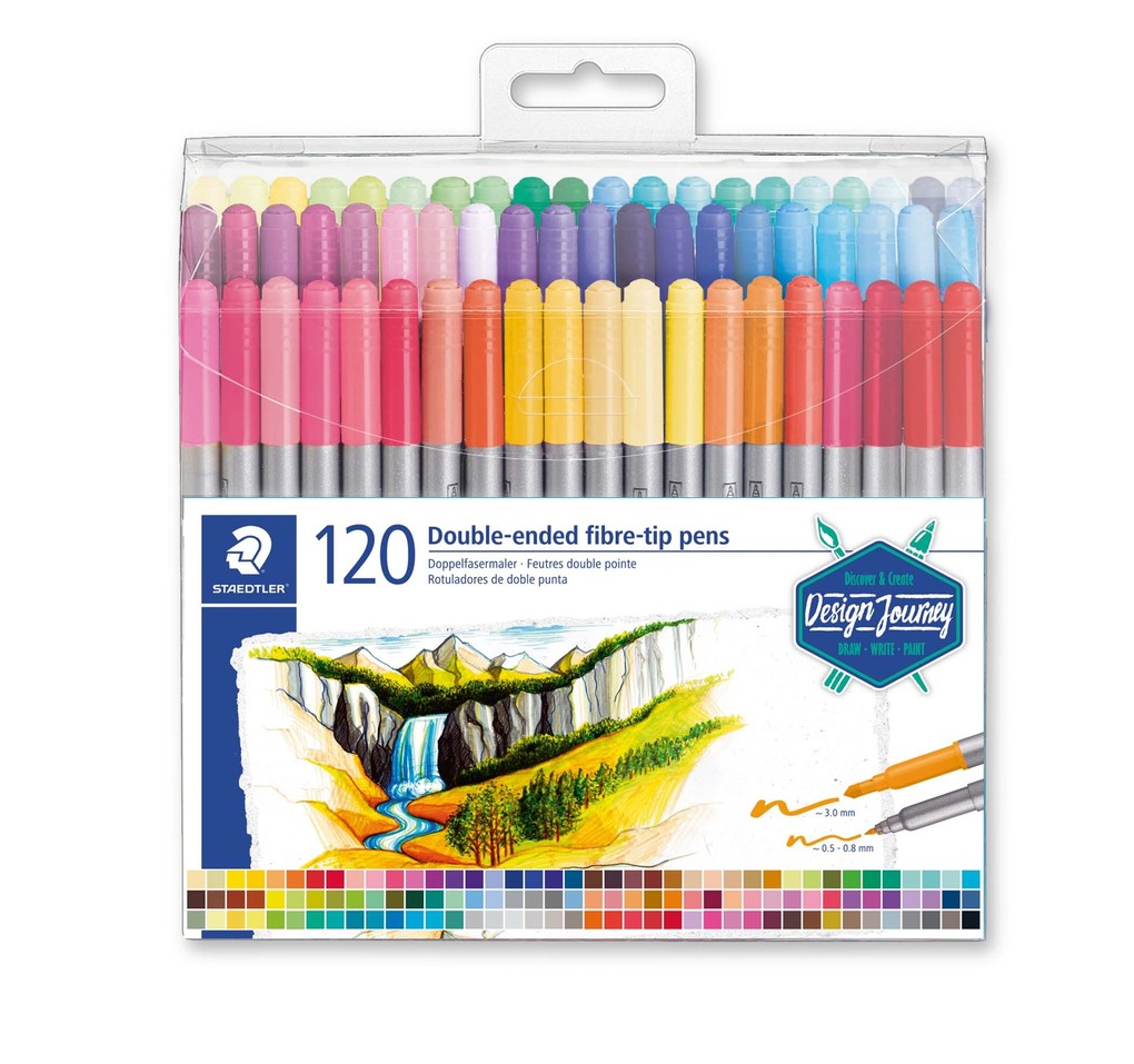 STAEDTLER Doppelfasermaler, 120 St.