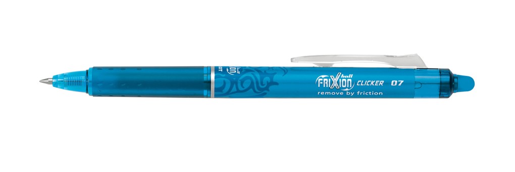 PILOT Tintenroller FRIXION BALL CLICKER 07, hellblau