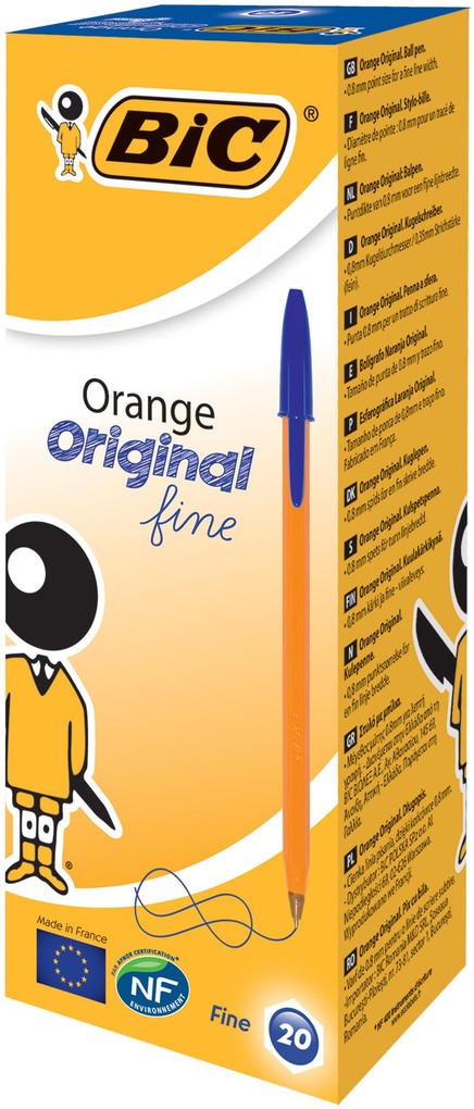 BIC Kugelschreiber Orange Original fine 0.35 mm blau 20er Set
