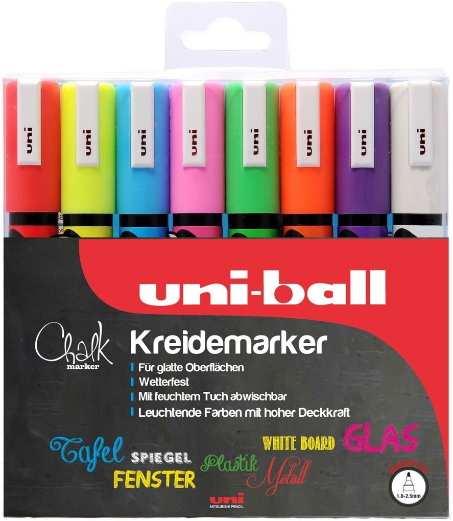 uni-ball Kreidemarker Chalk PWE-5M 8er Set