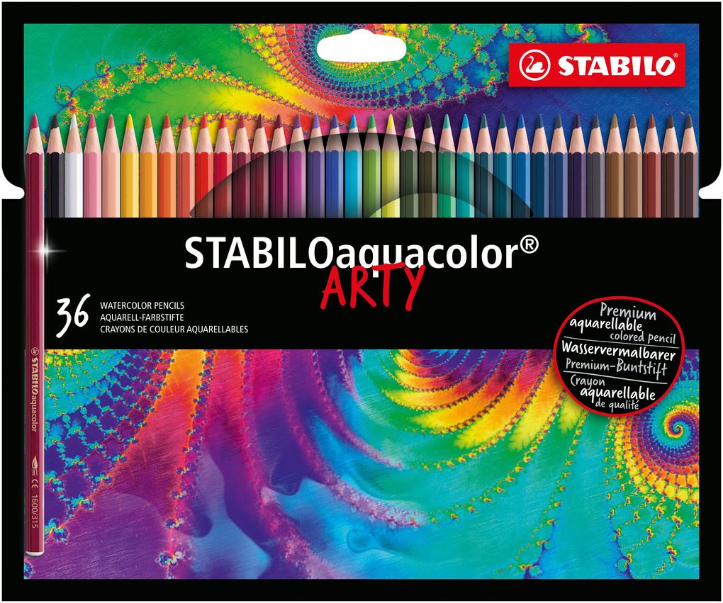 STABILO Aquarell-Buntstifte aquacolor ARTY 36er Set