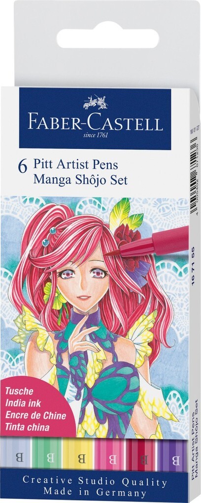 Faber-Castell Tuschestifte Pitt Artist Pens 6er Set Manga Shojo