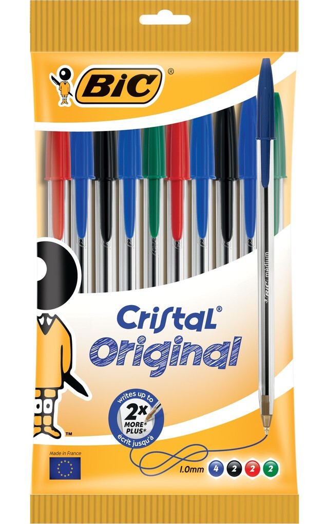 BIC Kugelschreiber Cristal Original 0.4mm farbig 10er Set
