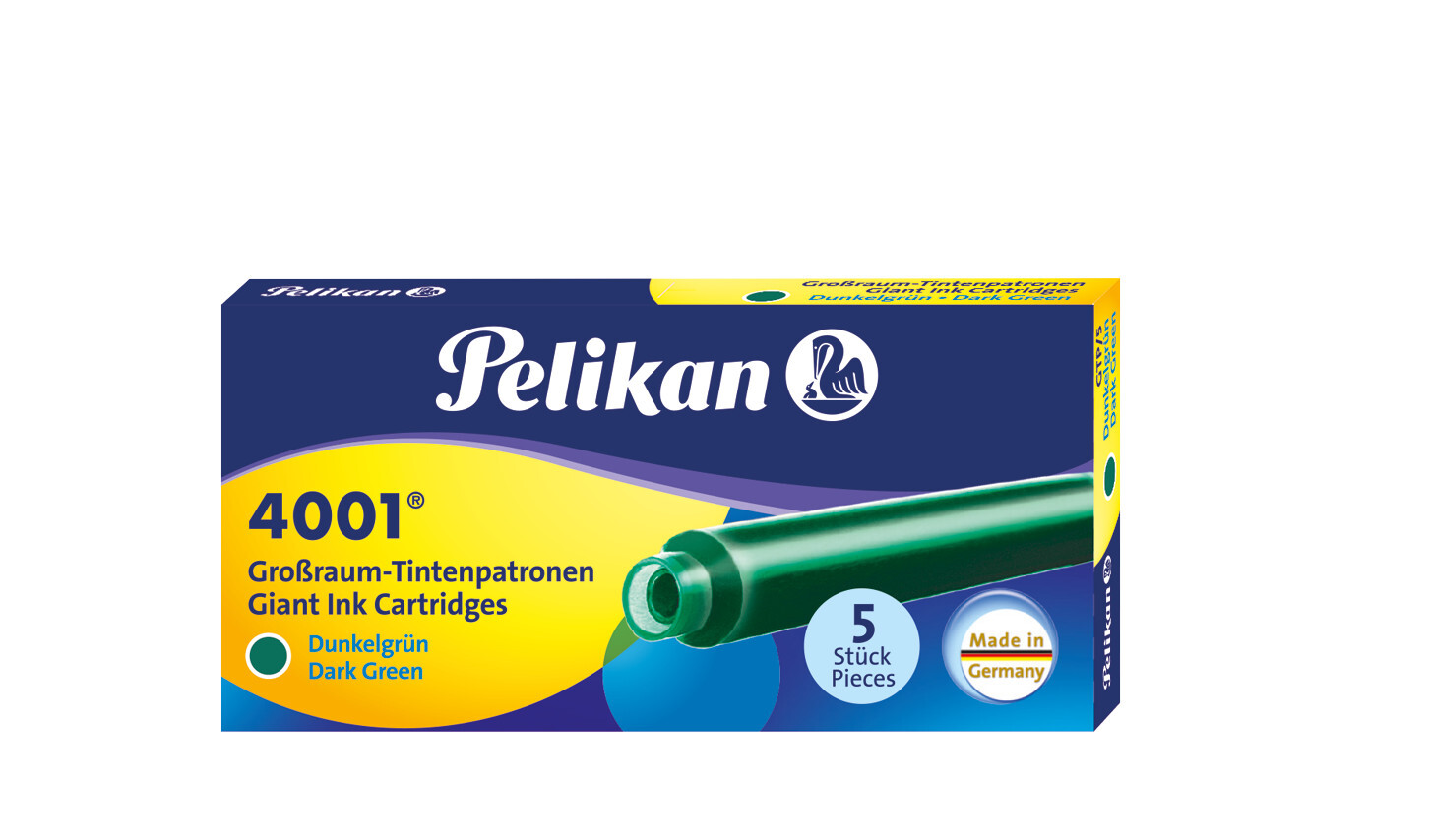 Pelikan Tintenpatronen 4001® 5er Set Großraum-Patronen Dunkelgrün