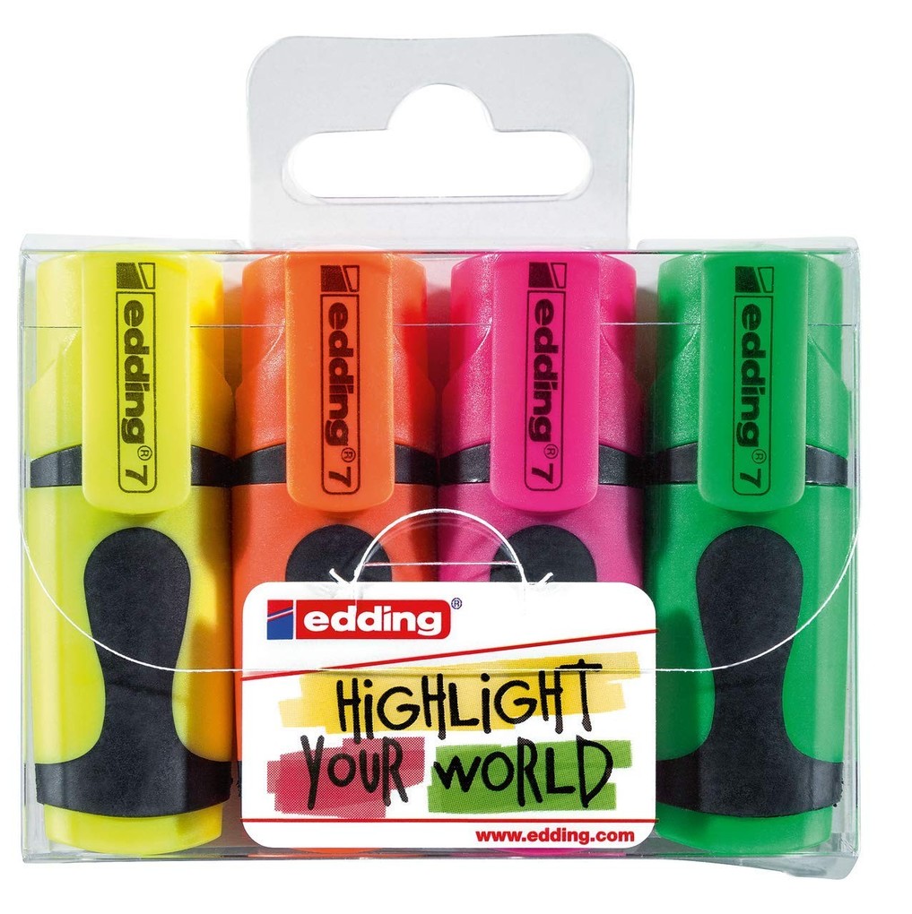 edding Textmarker mini highlighter 1-3mm 4er Set