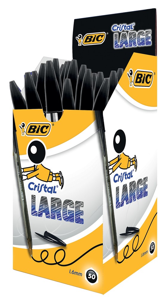BIC Kugelschreiber Cristal LARGE 0.6mm schwarz 50er Set
