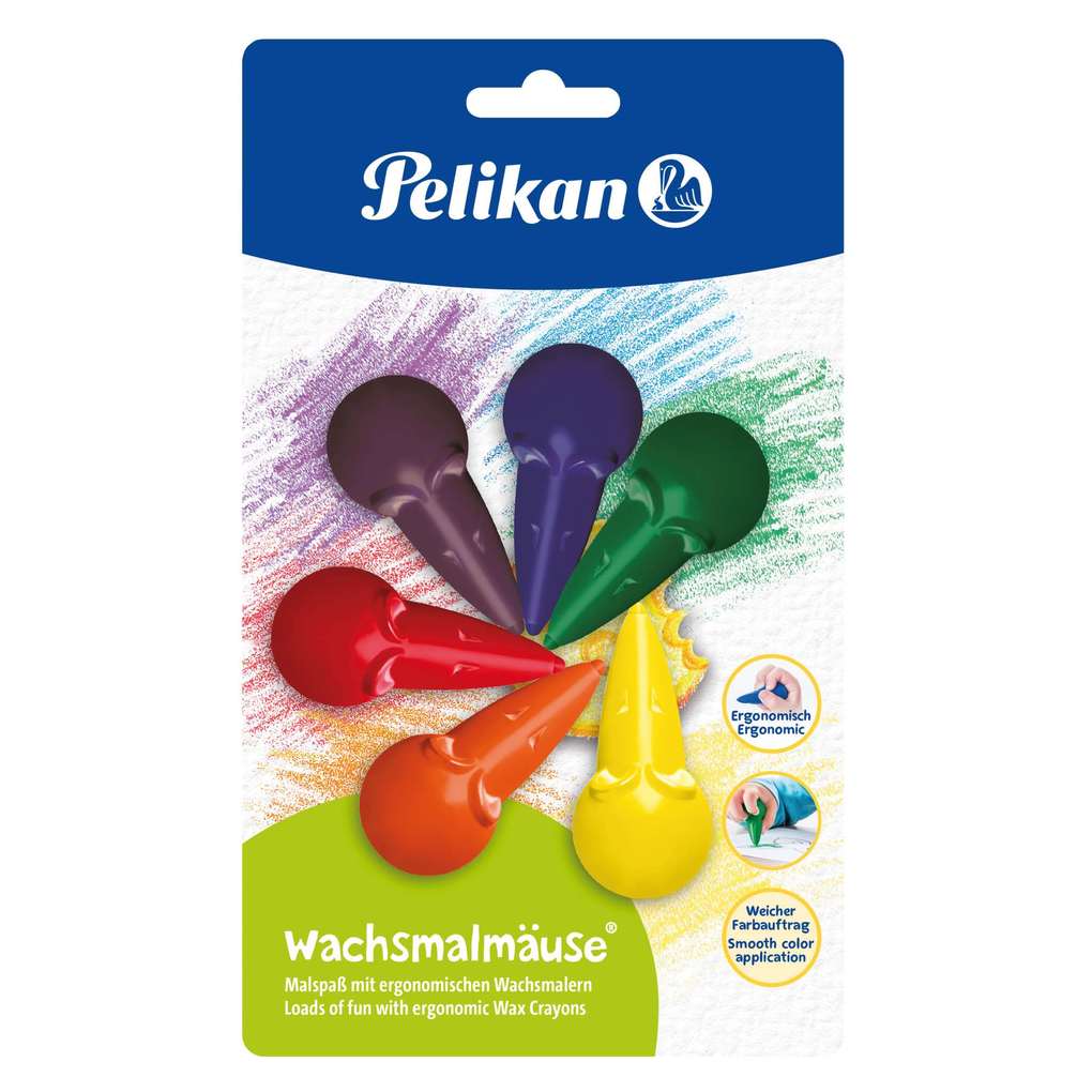 Pelikan Wachsmalstifte Wachsmalmäuse 6er Set