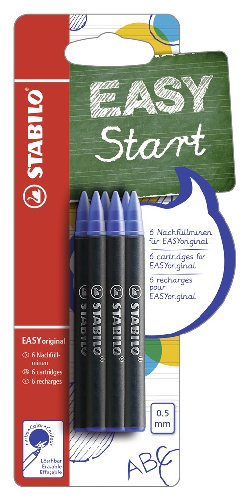 STABILO Tintenpatronen EASYoriginal Refill 6er Set blau