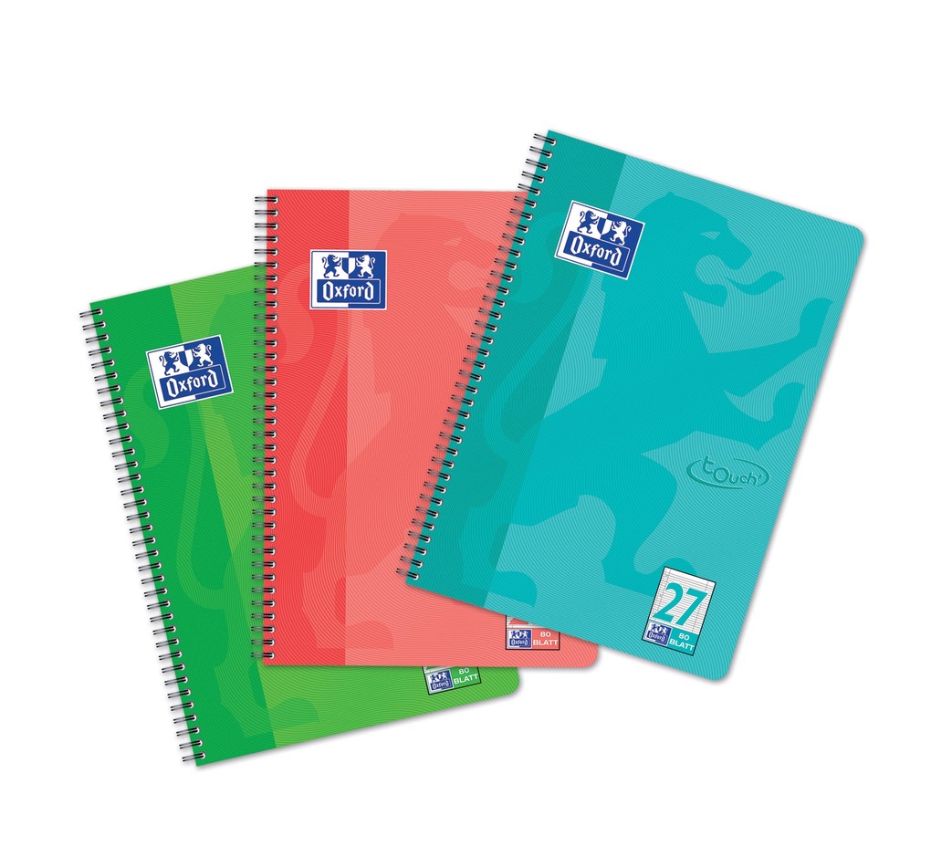 Oxford Collegeblock Touch A4+ L27 80 Blatt 90g/m² Optik Paper 1 Stück sortiert
