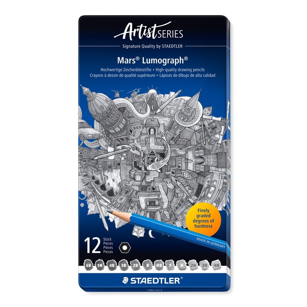 STAEDTLER Zeichenbleistift Mars Lumograph 12er Set