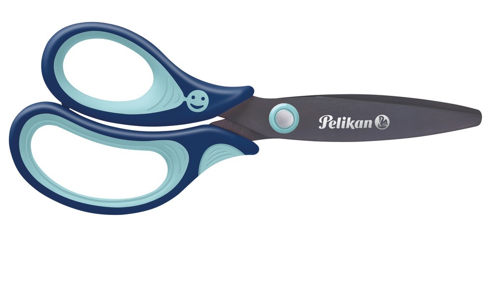 Pelikan Schul-Schere griffix Rund 14cm Blau Linkshänder