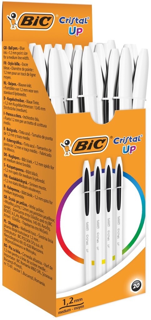 BIC Kugelschreiber Cristal Up 0.35mm schwarz 20er Set