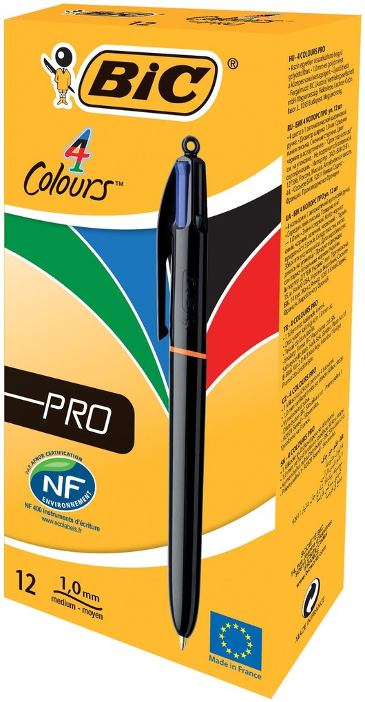 BIC Kugelschreiber 4 Colours PRO 0.4mm 12er Set
