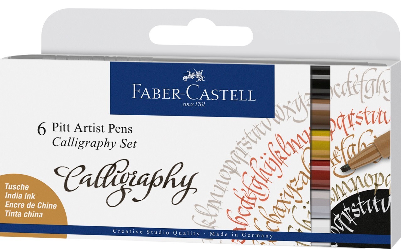 Faber-Castell Tuschestifte Pitt Artist Pens Calligraphy 6er Set