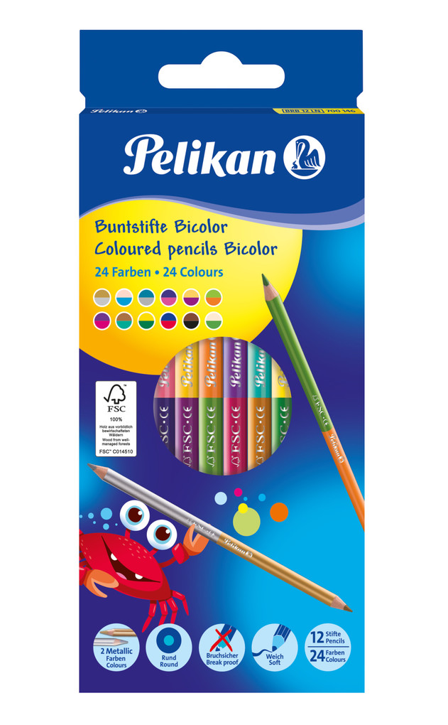 Pelikan Buntstifte Bicolor 12er Set
