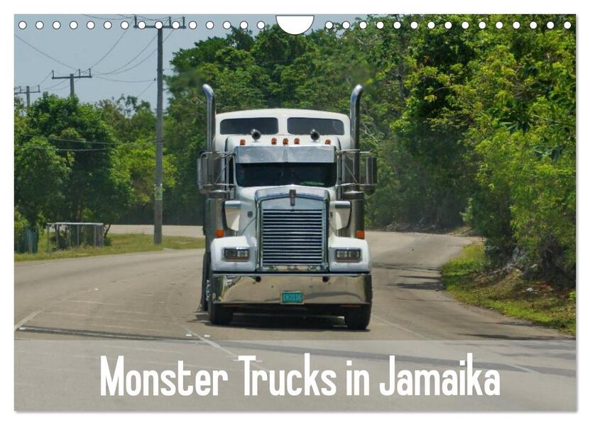 Monster Trucks in Jamaika (Wandkalender 2024 DIN A4 quer) CALVENDO Monatskalender