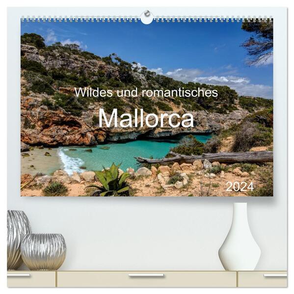 Wildes und romantisches Mallorca (hochwertiger Premium Wandkalender 2024 DIN A2 quer) Kunstdruck in Hochglanz