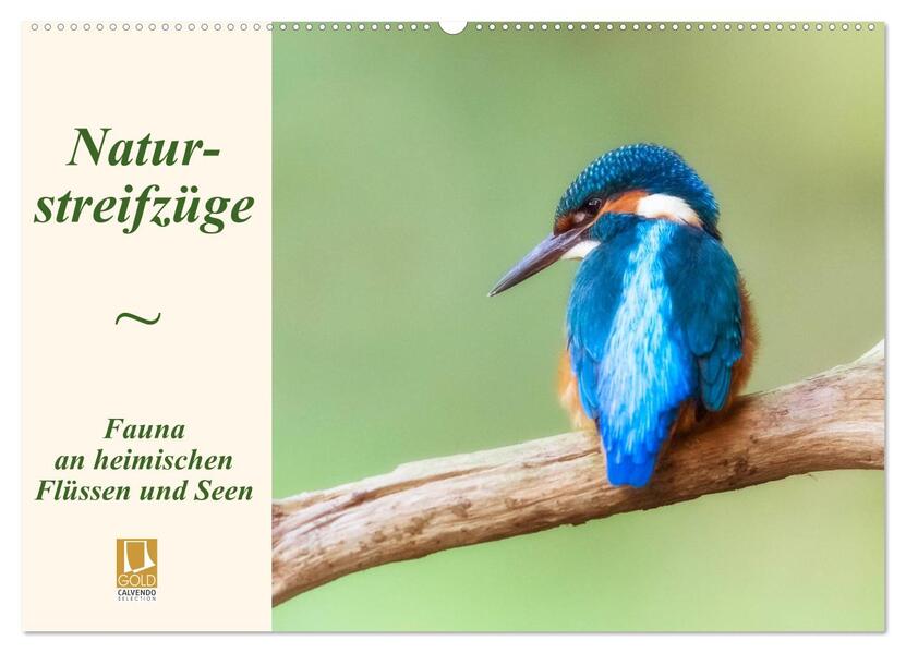 Naturstreifzüge. Fauna an heimischen Flüssen und Seen (Wandkalender 2024 DIN A2 quer) CALVENDO Monatskalender