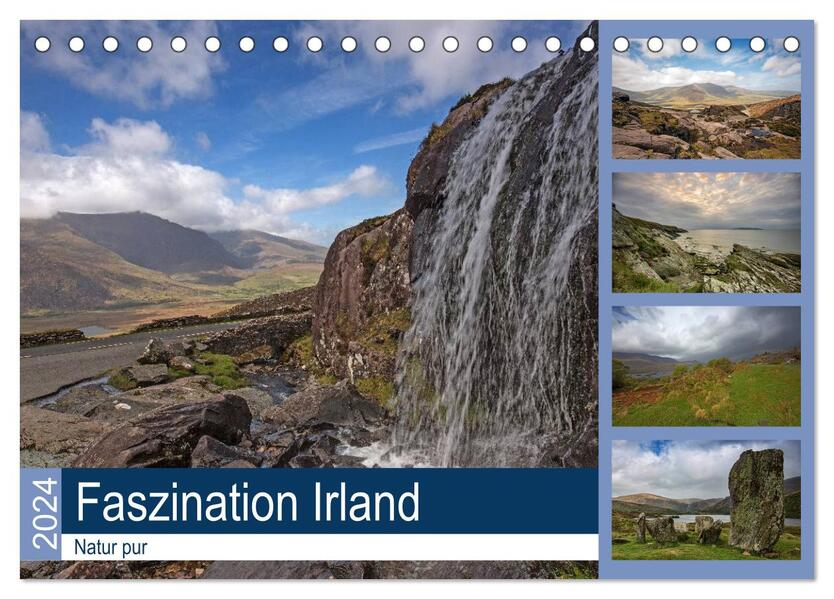 Faszination Irland - Natur pur (Tischkalender 2024 DIN A5 quer) CALVENDO Monatskalender