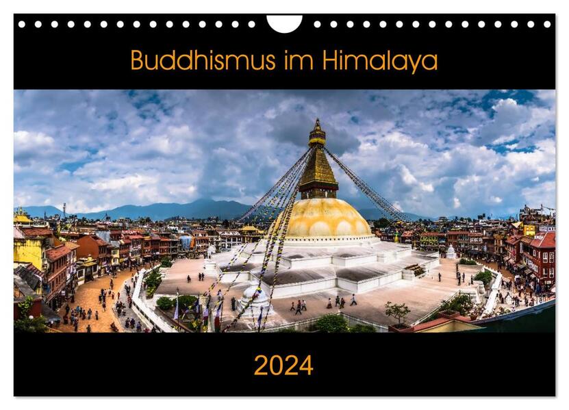 Buddhismus im Himalaya (Wandkalender 2024 DIN A4 quer) CALVENDO Monatskalender