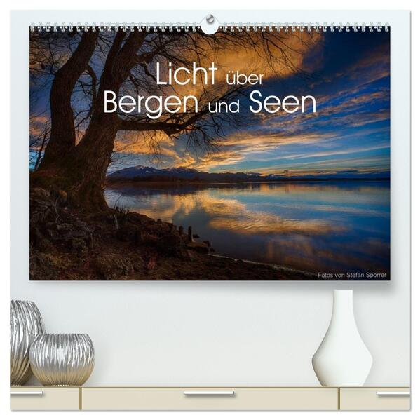 Licht über Bergen und Seen (hochwertiger Premium Wandkalender 2024 DIN A2 quer) Kunstdruck in Hochglanz