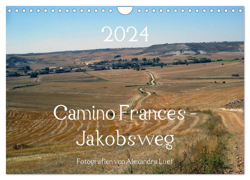 Camino Frances - Jakobsweg (Wandkalender 2024 DIN A4 quer) CALVENDO Monatskalender