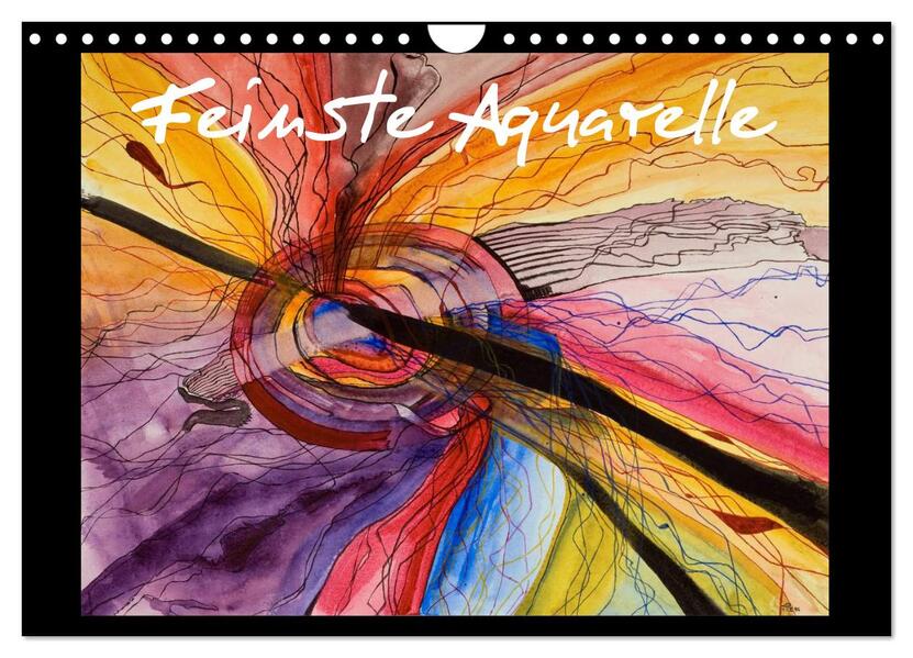 Feinste Aquarelle (Wandkalender 2024 DIN A4 quer) CALVENDO Monatskalender