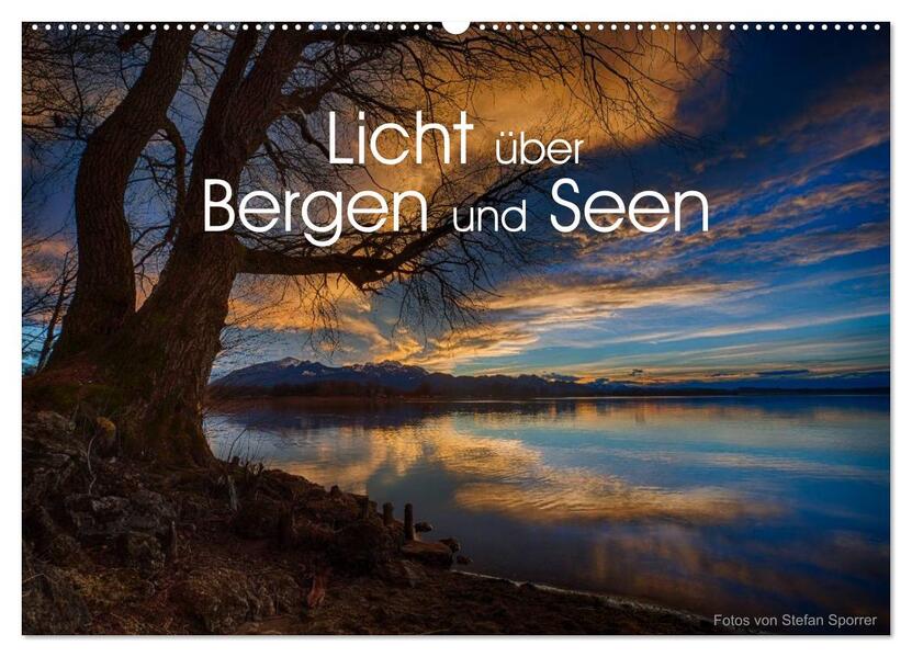 Licht über Bergen und Seen (Wandkalender 2024 DIN A2 quer) CALVENDO Monatskalender