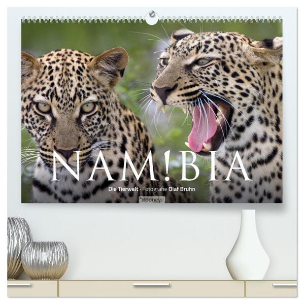 Namibia - Die Tierwelt (hochwertiger Premium Wandkalender 2024 DIN A2 quer) Kunstdruck in Hochglanz