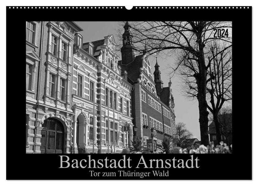 Bachstadt Arnstadt Tor zum Thüringer Wald (Wandkalender 2024 DIN A2 quer) CALVENDO Monatskalender