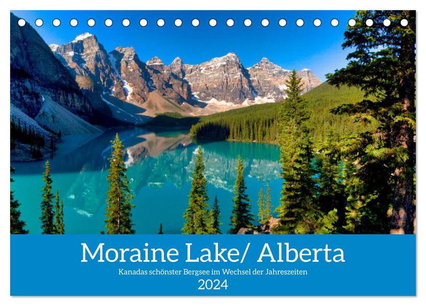 Moraine Lake Alberta/ Kanada (Tischkalender 2024 DIN A5 quer) CALVENDO Monatskalender