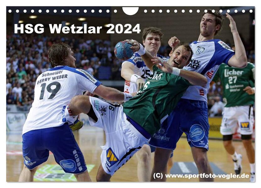 HSG Wetzlar - Handball Bundesliga 2024 (Wandkalender 2024 DIN A4 quer) CALVENDO Monatskalender