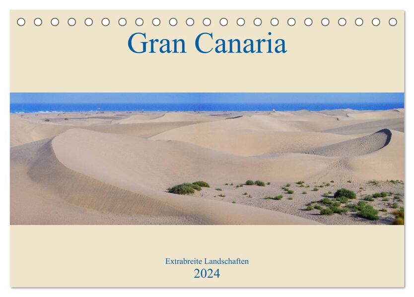Gran Canaria - Extrabreite Landschaften (Tischkalender 2024 DIN A5 quer) CALVENDO Monatskalender