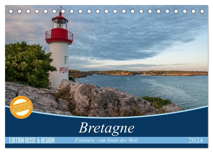Bretagne: Finistère - am Ende der Welt (Tischkalender 2024 DIN A5 quer) CALVENDO Monatskalender - Olaf Herm