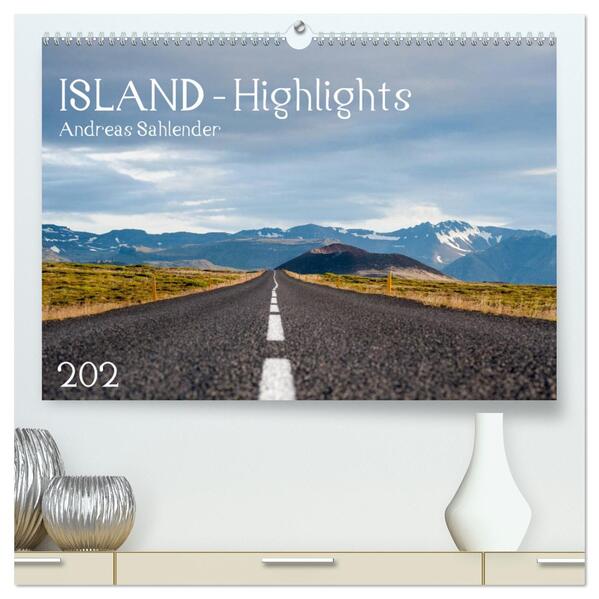 Island Highlights (hochwertiger Premium Wandkalender 2024 DIN A2 quer) Kunstdruck in Hochglanz