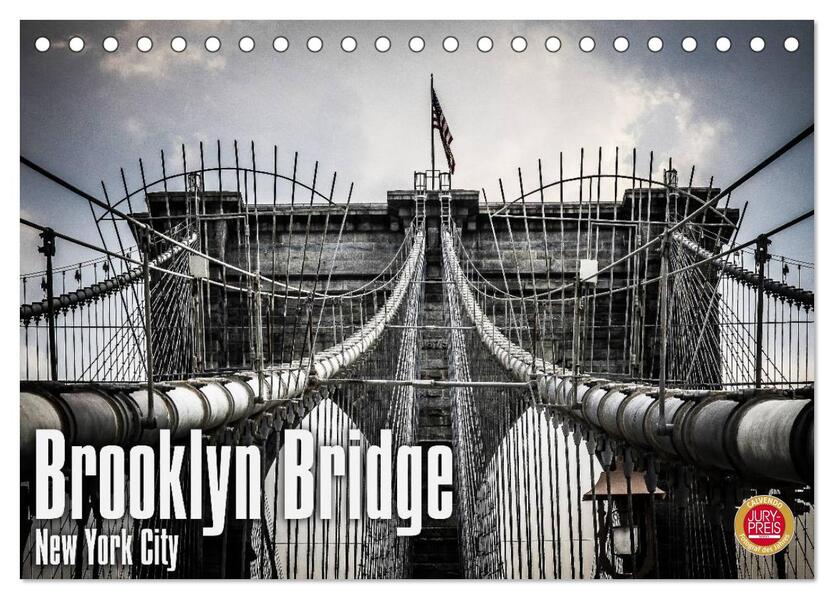 Brooklyn Bridge - New York City (Tischkalender 2024 DIN A5 quer) CALVENDO Monatskalender