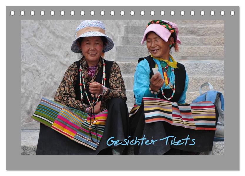 Gesichter Tibets (Tischkalender 2024 DIN A5 quer) CALVENDO Monatskalender