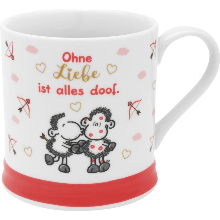 Tasse Motiv 'OHNE LIEBE IST ALLES DOOF'