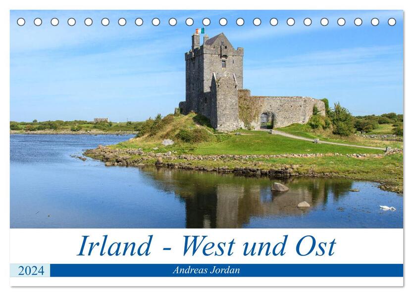 Irland - West und Ost (Tischkalender 2024 DIN A5 quer) CALVENDO Monatskalender - Andreas Jordan