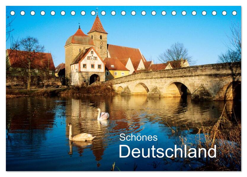 Schönes Deutschland (Tischkalender 2024 DIN A5 quer) CALVENDO Monatskalender