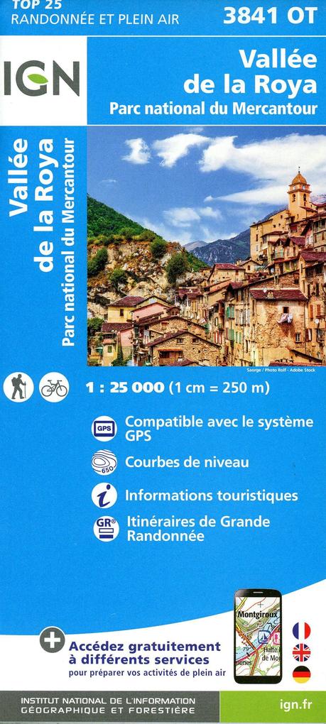 3841OT Vallée de La Roya 1 : 25 000