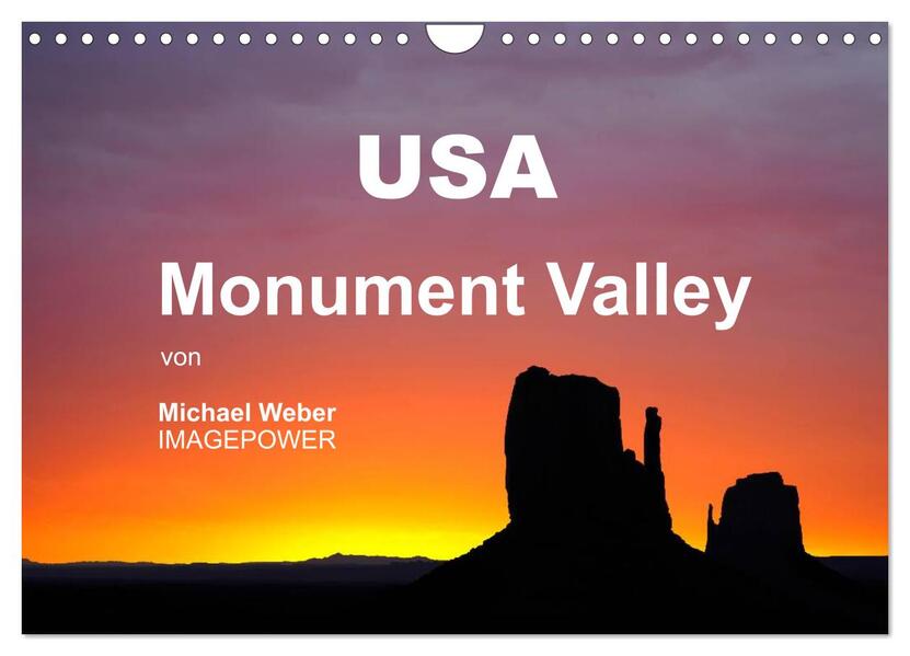 USA - Monument Valley (Wandkalender 2024 DIN A4 quer) CALVENDO Monatskalender